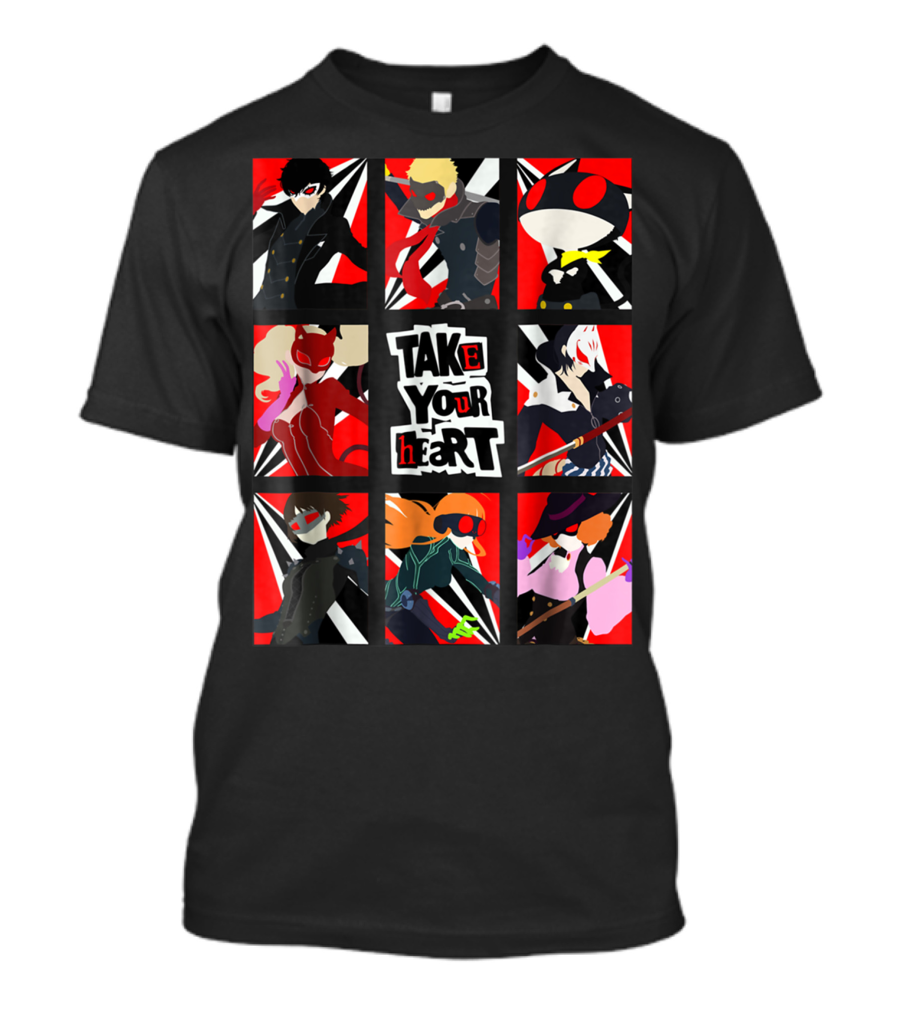 Take Your Heart Persona Characters Collage T-Shirt