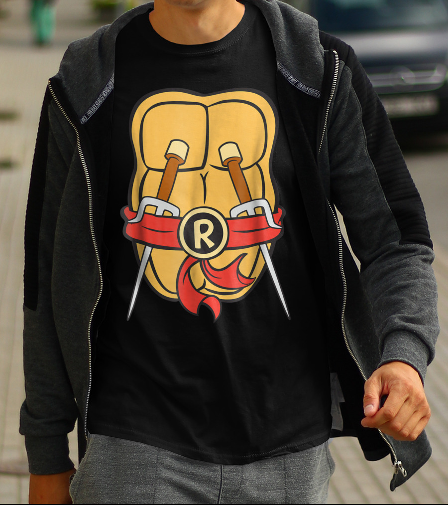 Teenage Mutant Ninja Turtles Raphael Ninja Shell R Belt Sai Weapons T-Shirt