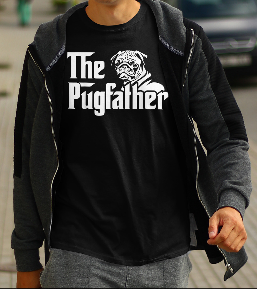 The Pugfather Funny Pug Owner Best Father's Day Pug Dad Gift T-Shirt