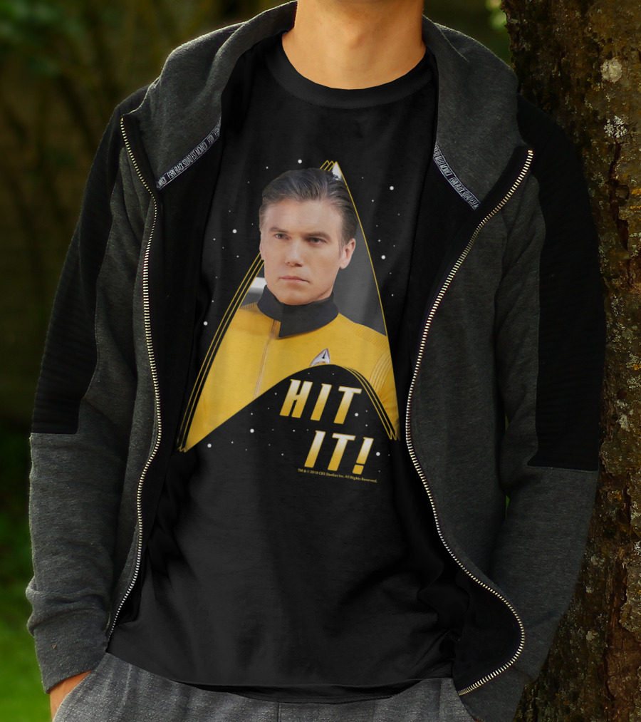 Star Trek Discovery Captain Pike Hit It Starfleet Delta Badge T-Shirt