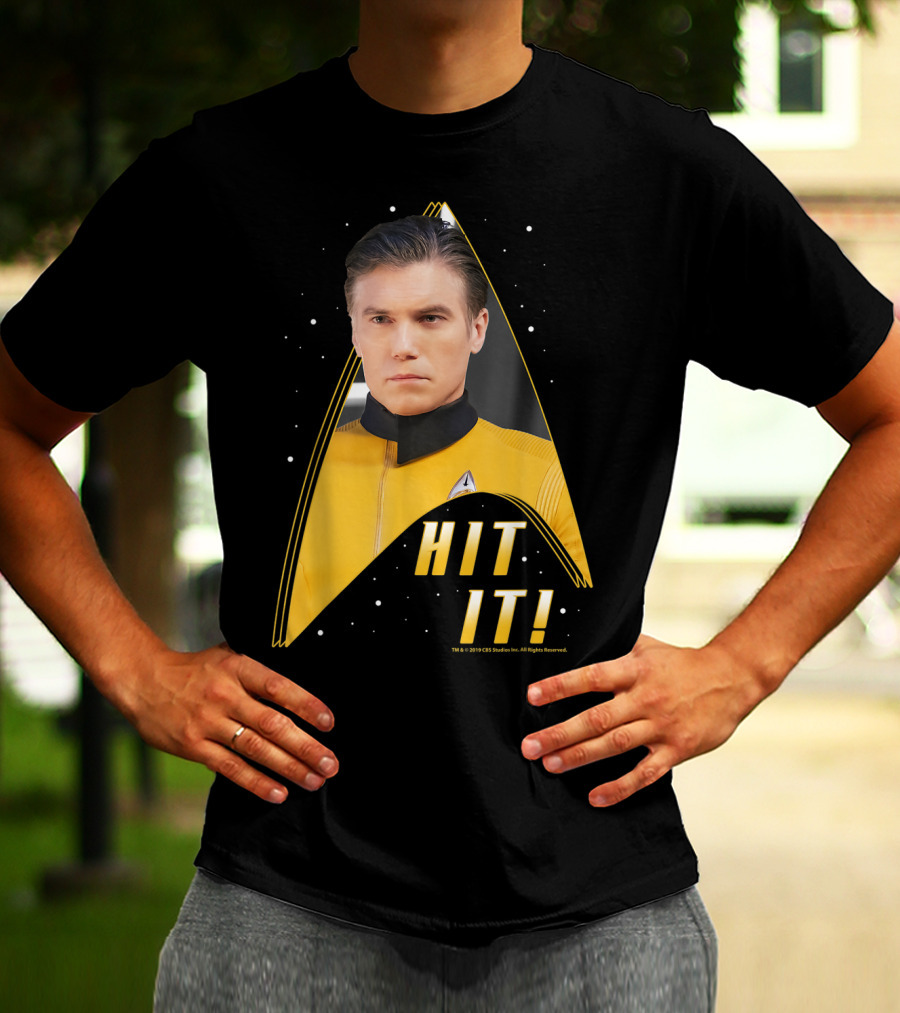Star Trek Discovery Captain Pike Hit It Starfleet Delta Badge T-Shirt