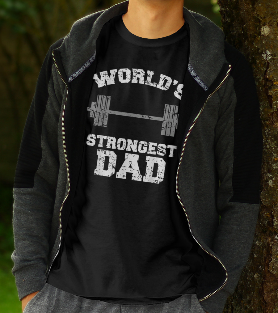 World's Strongest Dad Gym Father's Day Fitness T-Shirt
