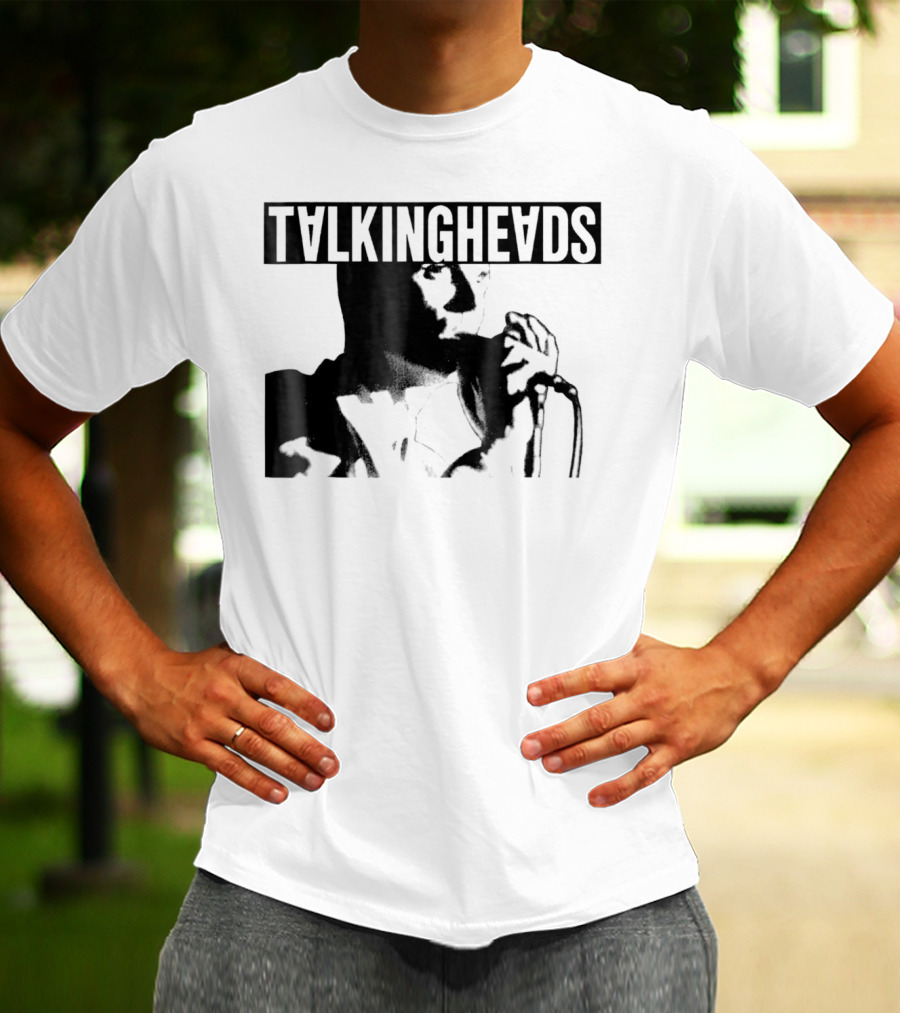 TALKING HEADS Neon Silhouette Microphone Performance T-Shirt