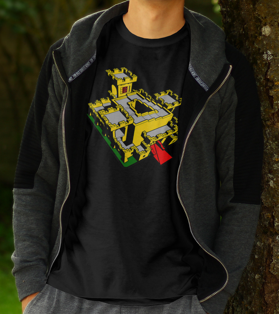 Classic Yellow Castle AFOL Toy Brick Fortress T-Shirt