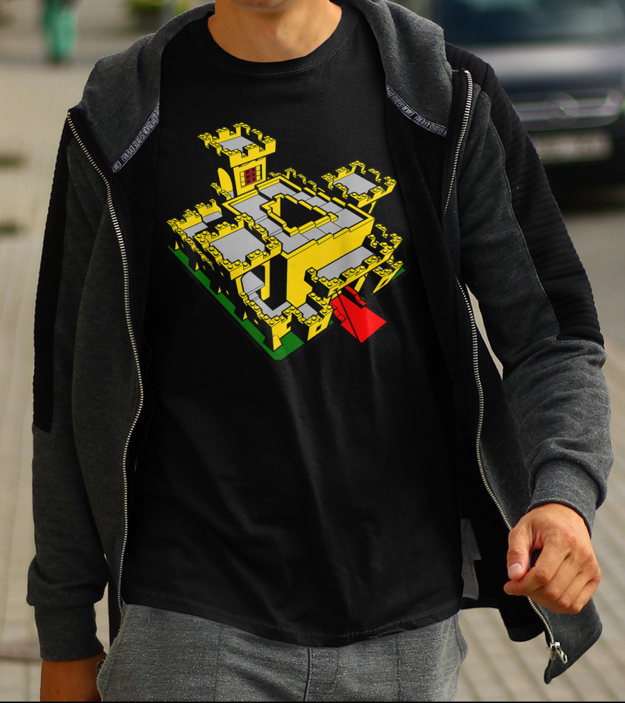 Classic Yellow Castle AFOL Toy Brick Fortress T-Shirt