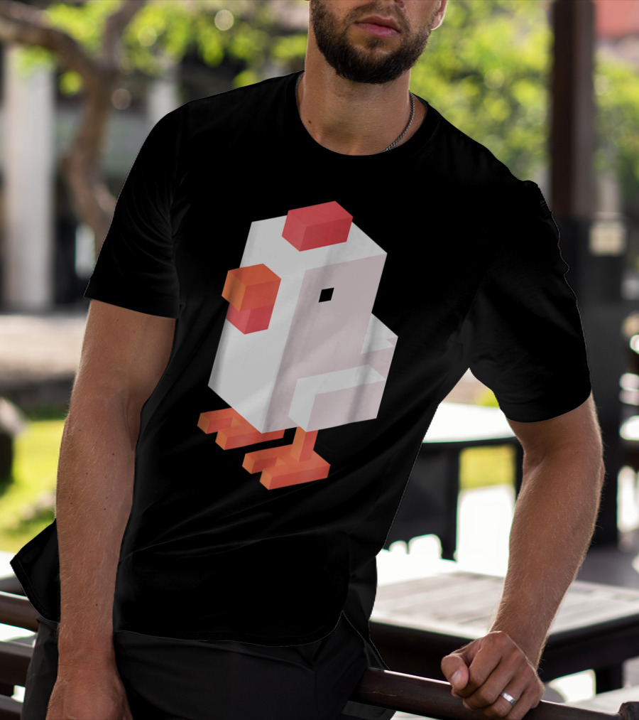 Crossy Road Chicken Pixel Art Game Character T-Shirt