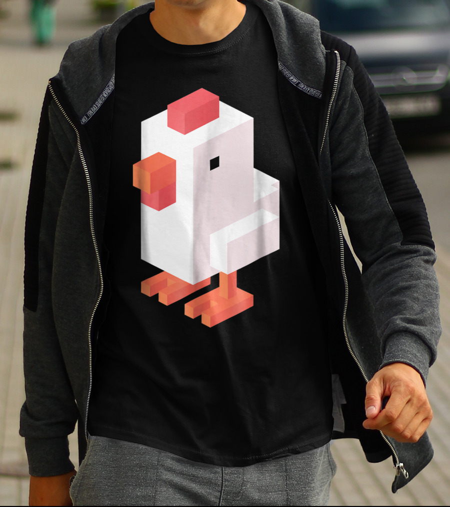 Crossy Road Chicken Pixel Art Game Character T-Shirt