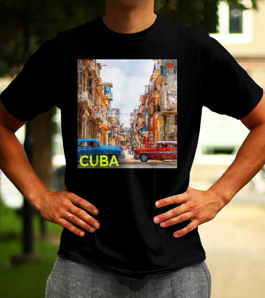 Cuba Classic Car Streets T-Shirt