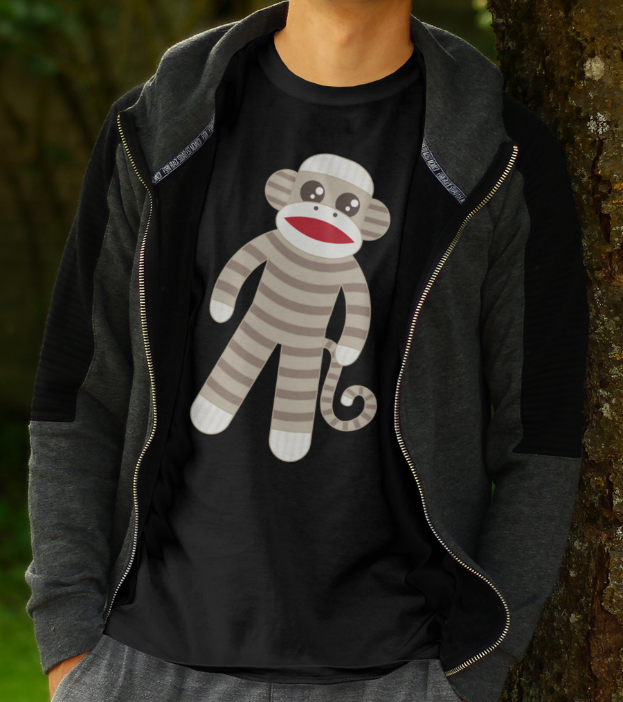 Cute Classic Striped Sock Monkey Toy T-Shirt