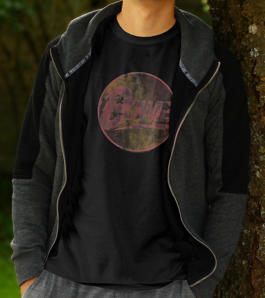 Bowie Lightning Bolt Vintage Circle T-Shirt