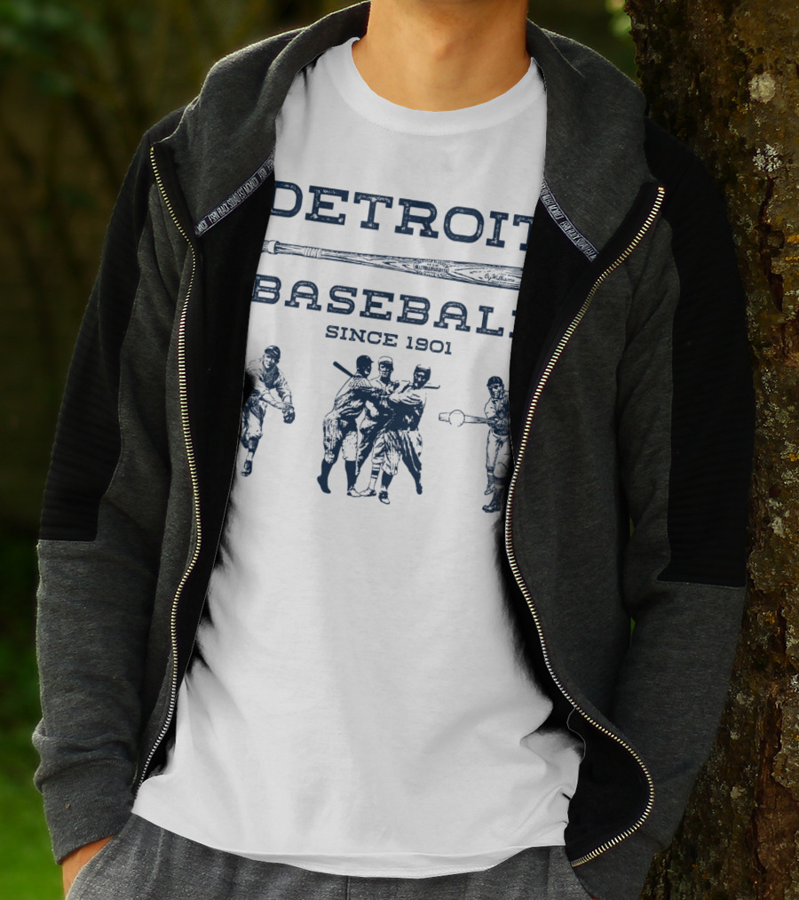 Detroit Baseball Since 1901 Classic Michigan Bengal Tiger T-Shirt