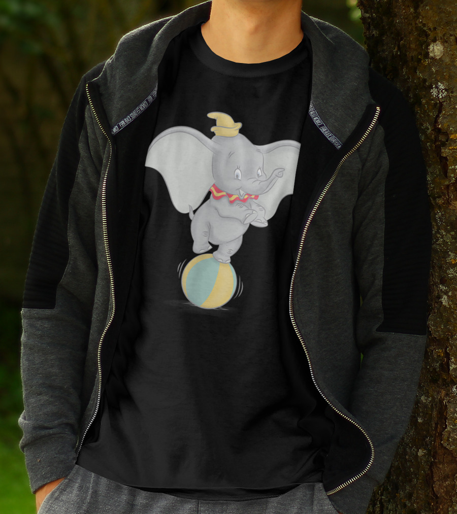 Disney Dumbo Balancing On Ball Watercolor T-Shirt