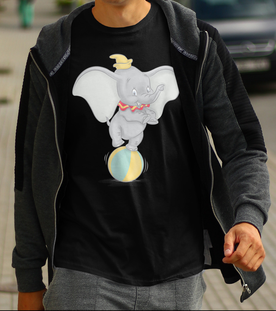 Disney Dumbo Balancing On Ball Watercolor T-Shirt