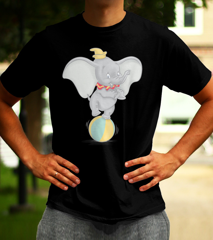 Disney Dumbo Balancing On Ball Watercolor T-Shirt