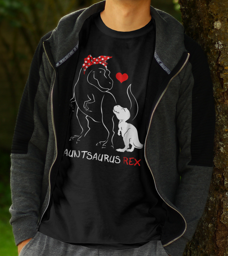 Auntsaurus Rex Dinosaur Family Love T-Shirt