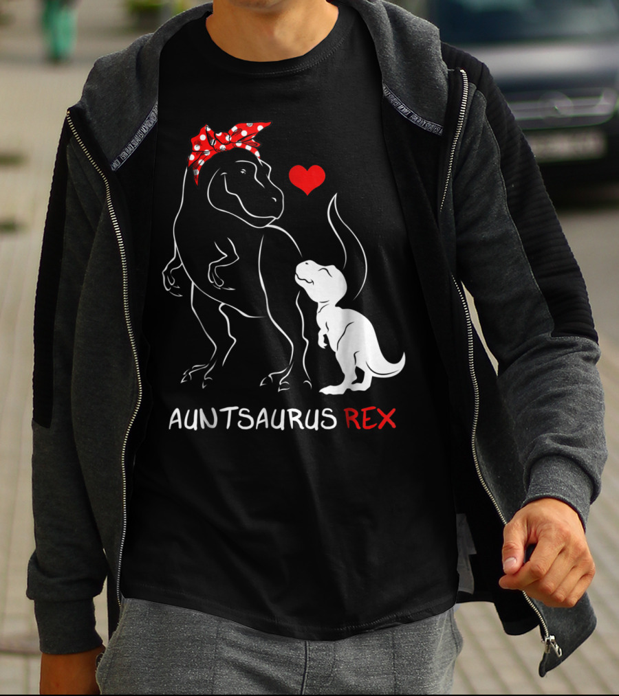 Auntsaurus Rex Dinosaur Family Love T-Shirt