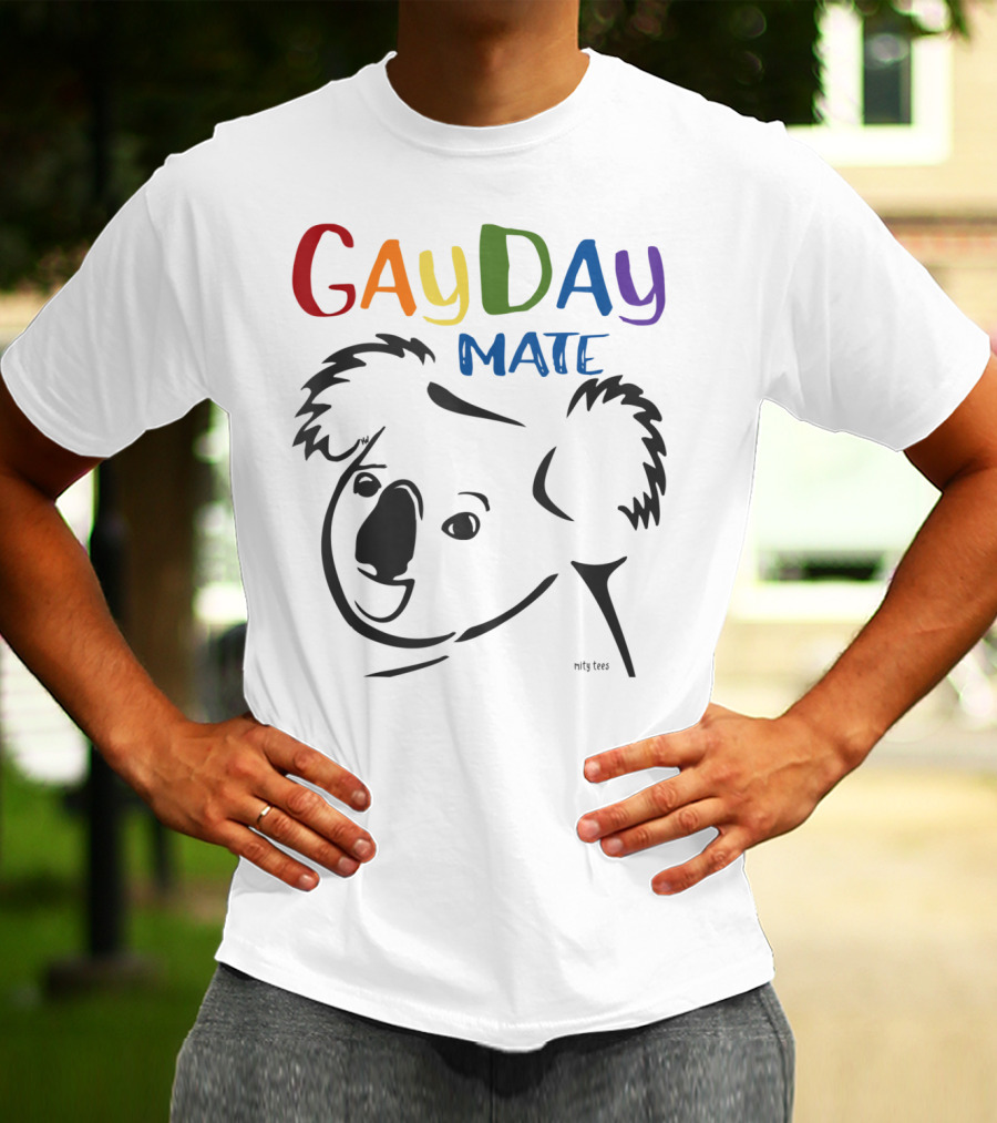 Australian Rainbow Koala Gay Day Mate Greeting T-Shirt