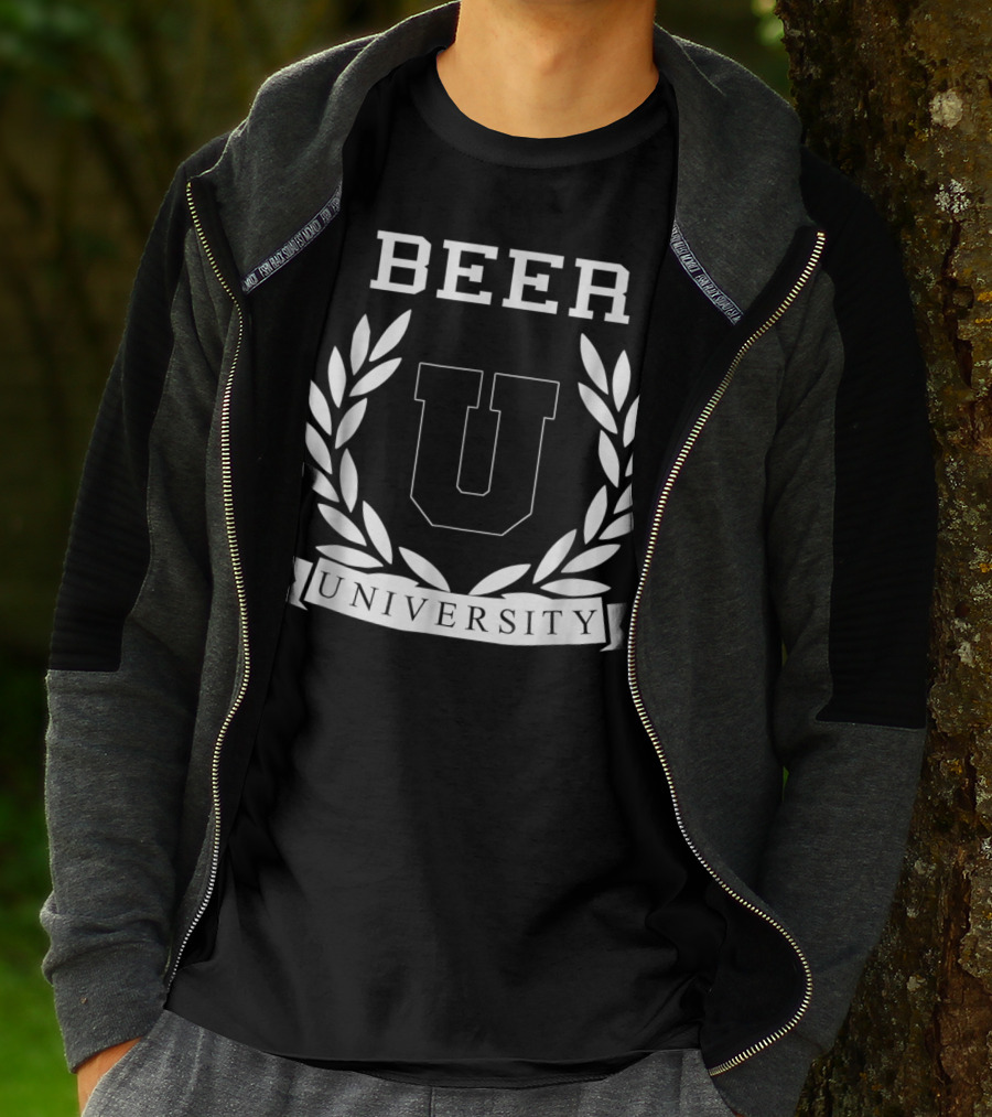 Beer University U Laurel Crest College Drinking T-Shirt