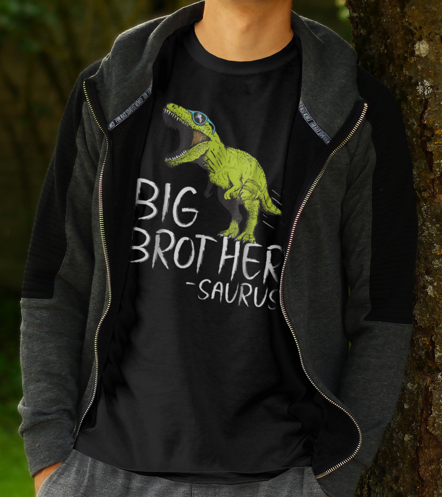 Big Brother Saurus Dinosaur With Sunglasses T-Shirt