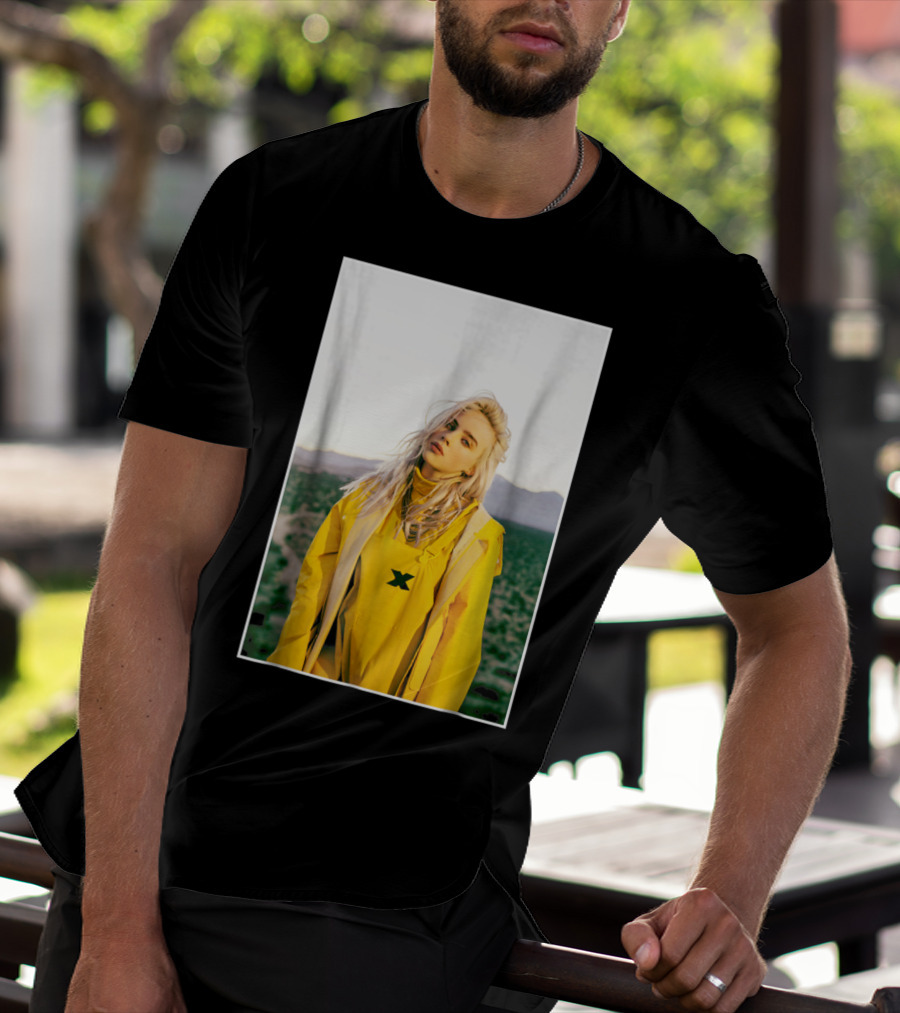 Billie Eilish Yellow Outfit Desert Photo T-Shirt