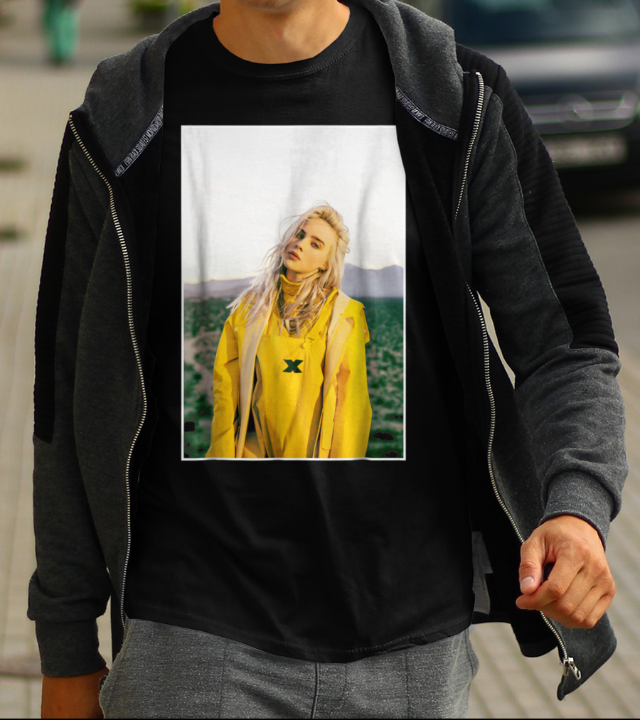 Billie Eilish Yellow Outfit Desert Photo T-Shirt