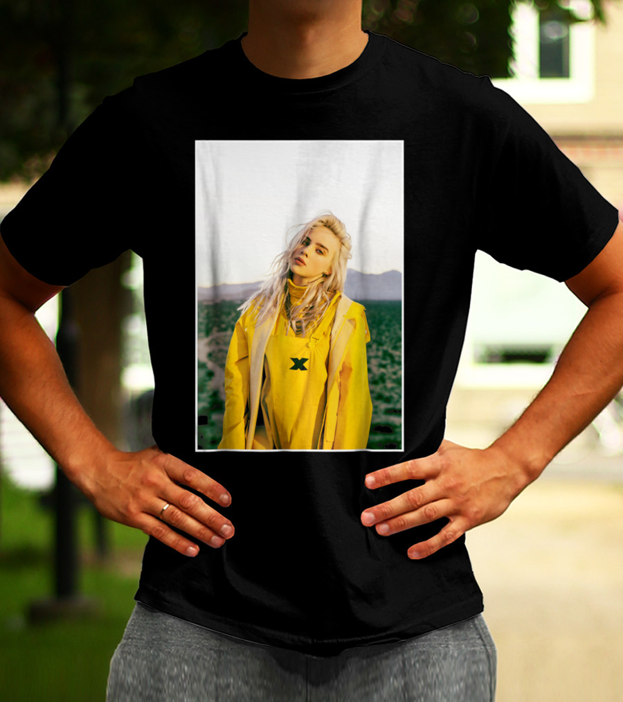 Billie Eilish Yellow Outfit Desert Photo T-Shirt