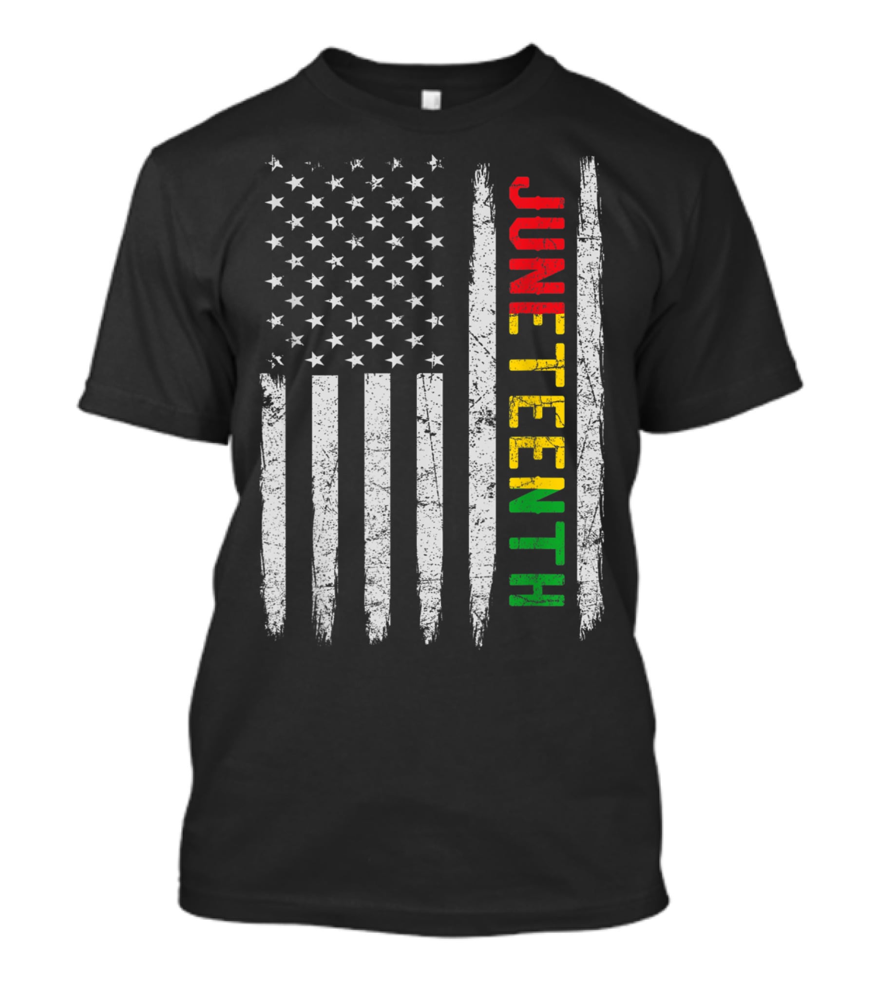 African American Flag Black History Juneteenth Stripes Patriotic Colors T-Shirt