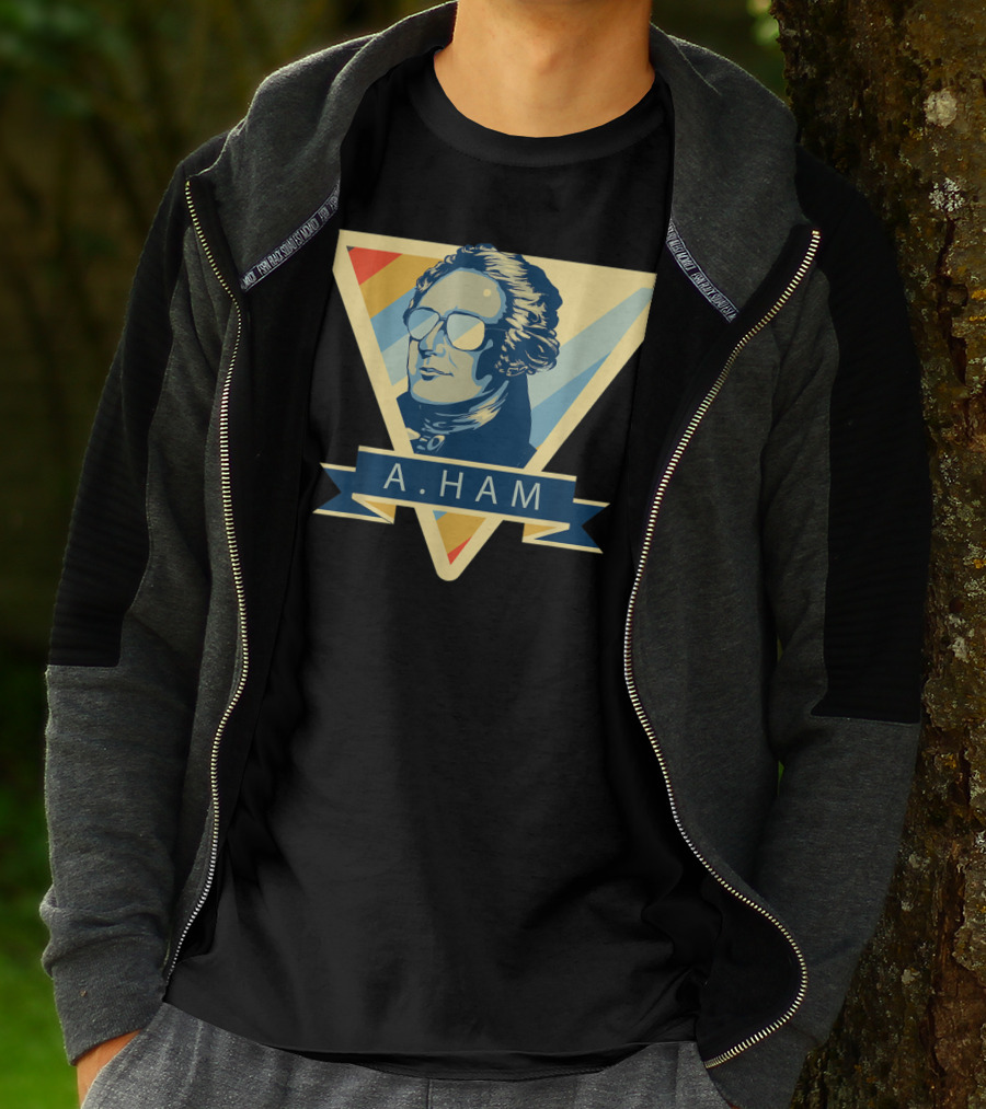 Alexander Hamilton A Ham Triangle Sunglasses Motif T-Shirt