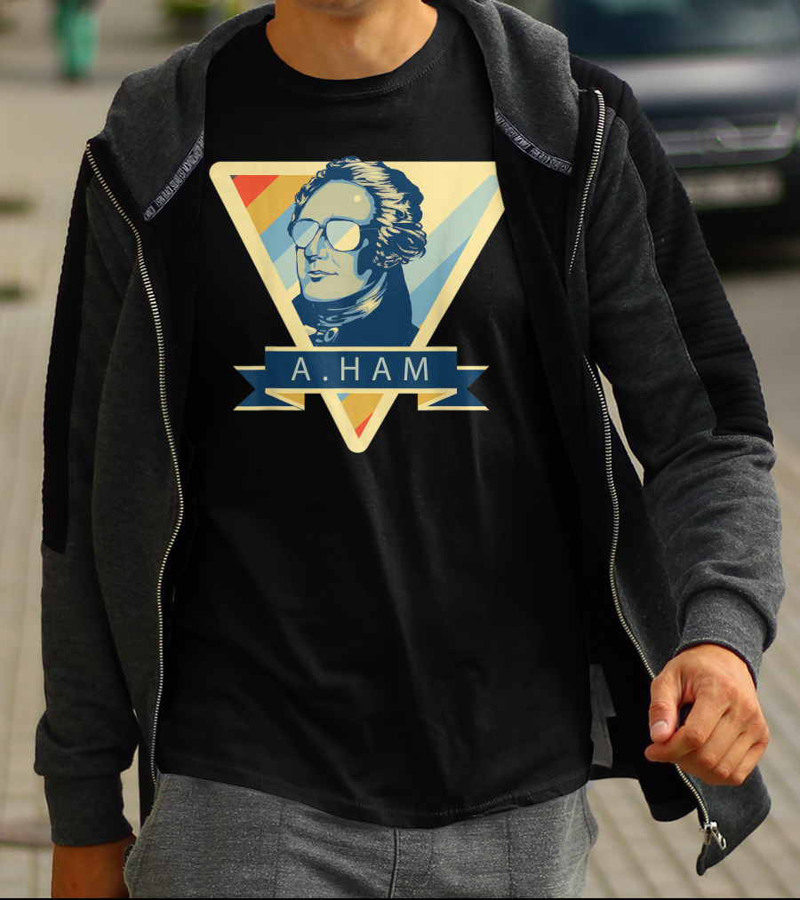 Alexander Hamilton A Ham Triangle Sunglasses Motif T-Shirt
