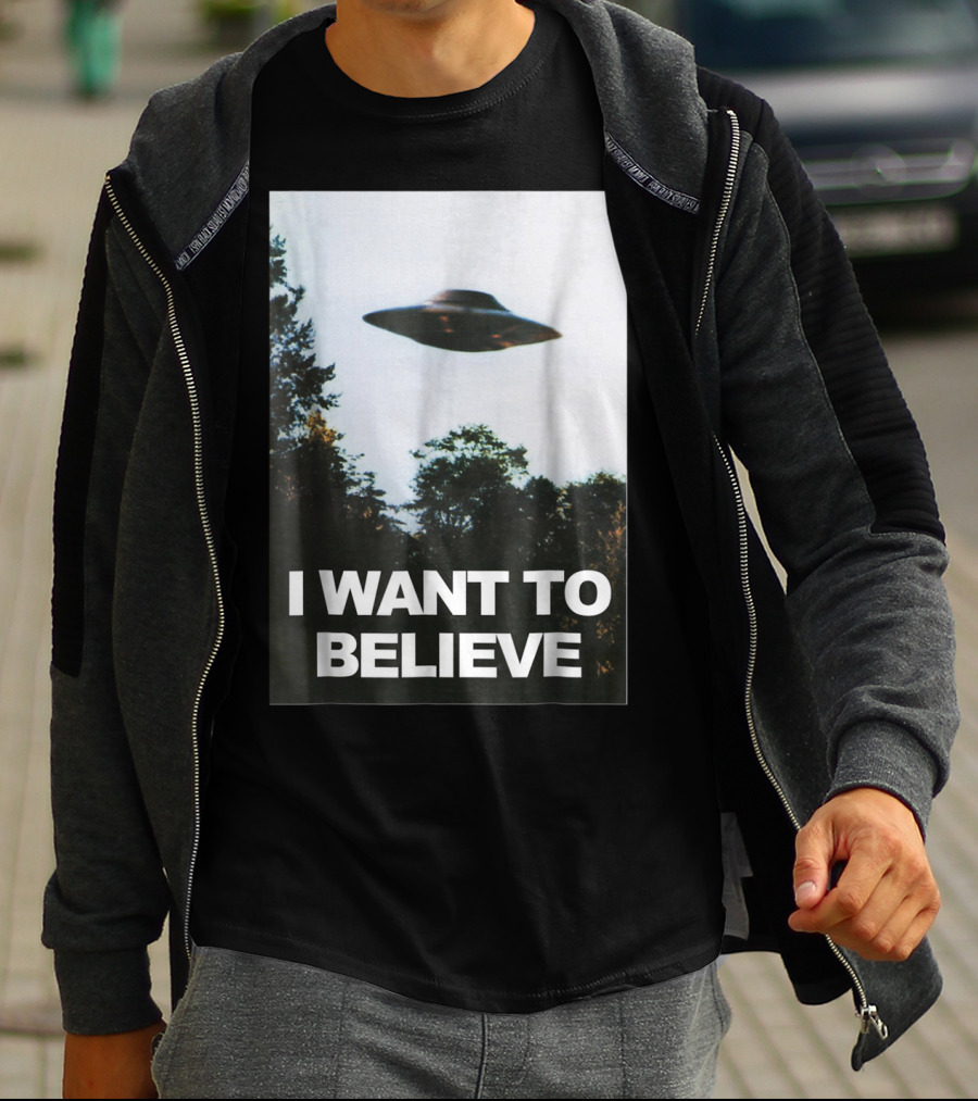 Alien UFO Hunter I Want To Believe T-Shirt