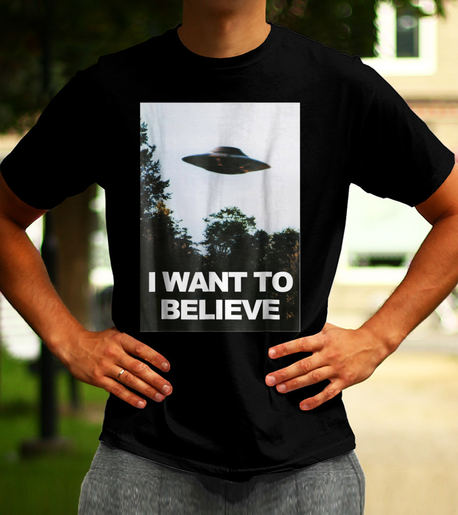 Alien UFO Hunter I Want To Believe T-Shirt