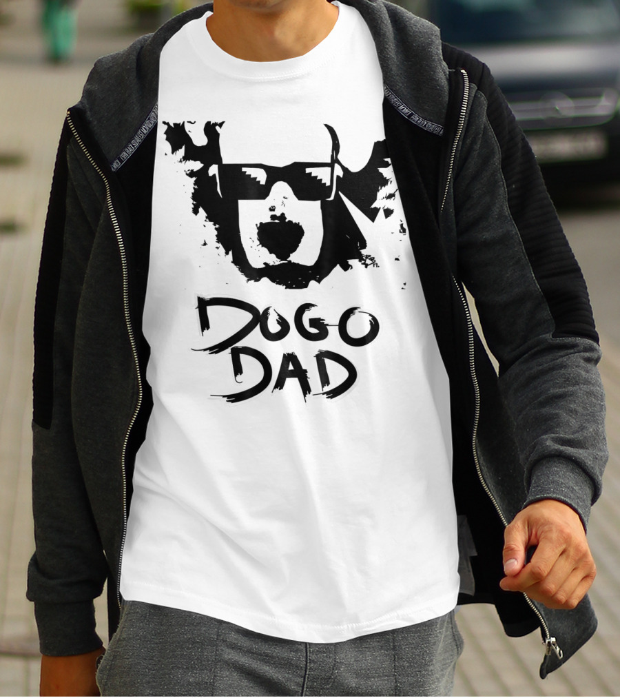 Dogo Dad Dogo Argentino Sunglasses T-Shirt