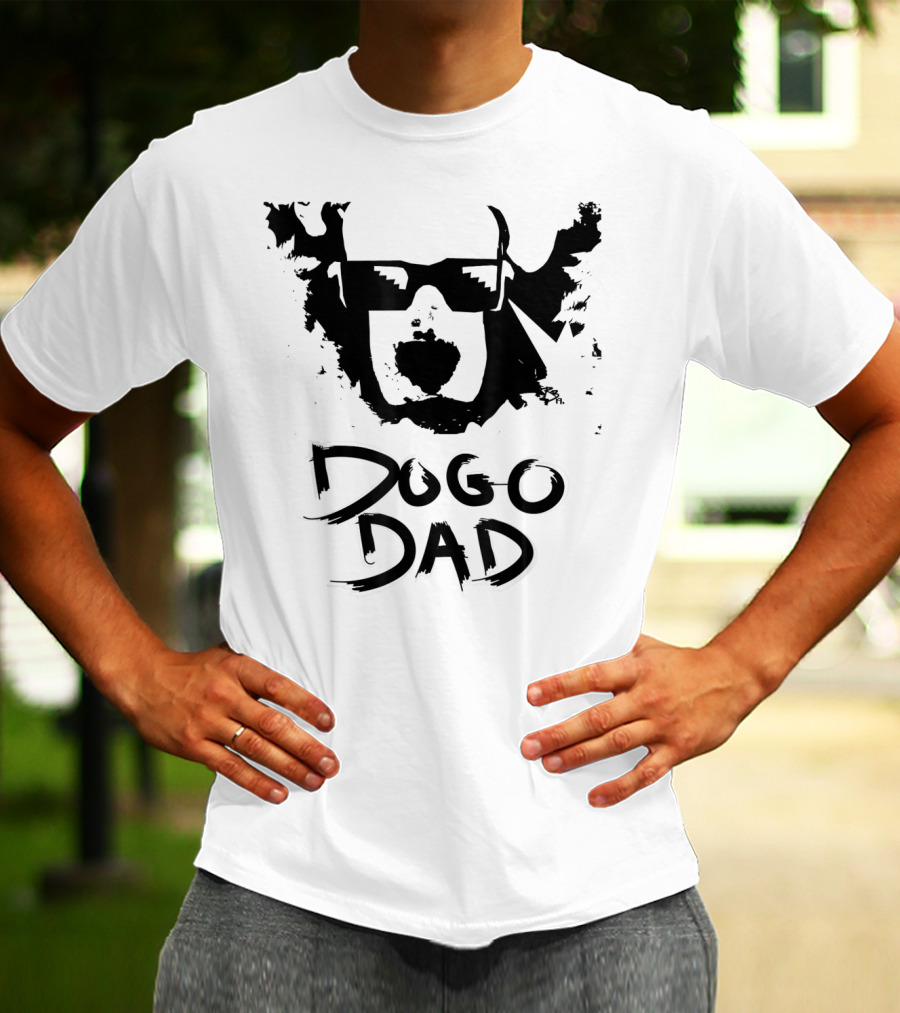 Dogo Dad Dogo Argentino Sunglasses T-Shirt