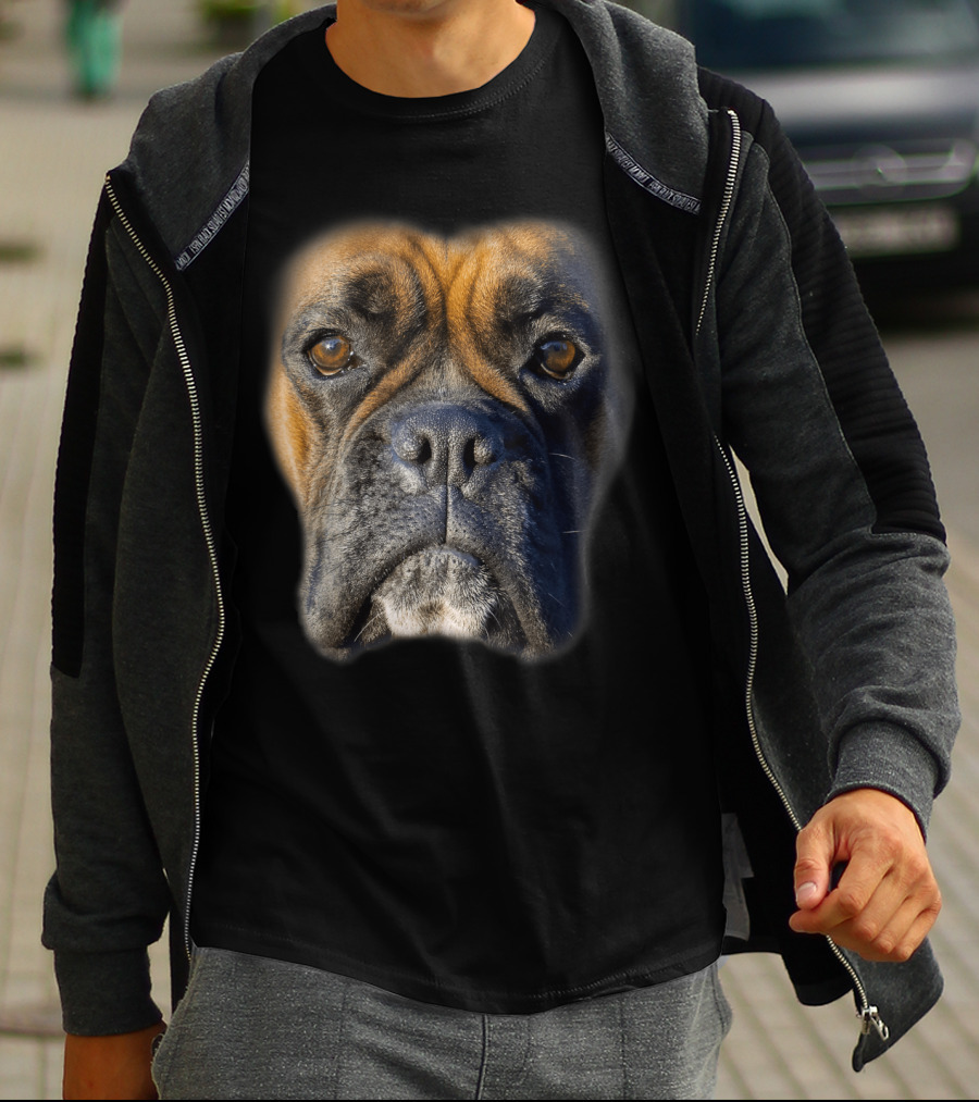 Animal Lover Boxer Face Funny Dog Lovers Tee For Pet Enthusiasts T-Shirt