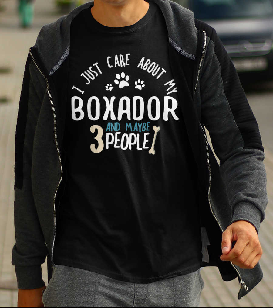 I Just Care About My Boxador And Maybe 3 People T-Shirt