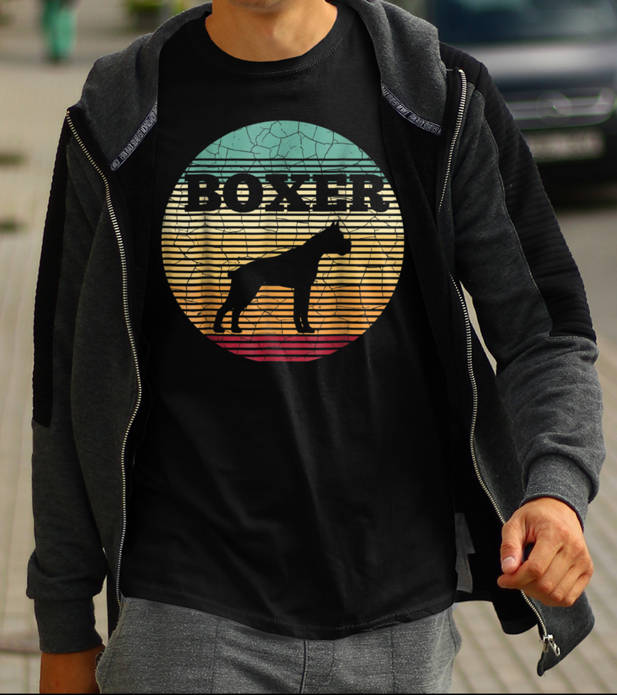 Boxer Dog Vintage Boxer Mom Boxer Dad T-Shirt