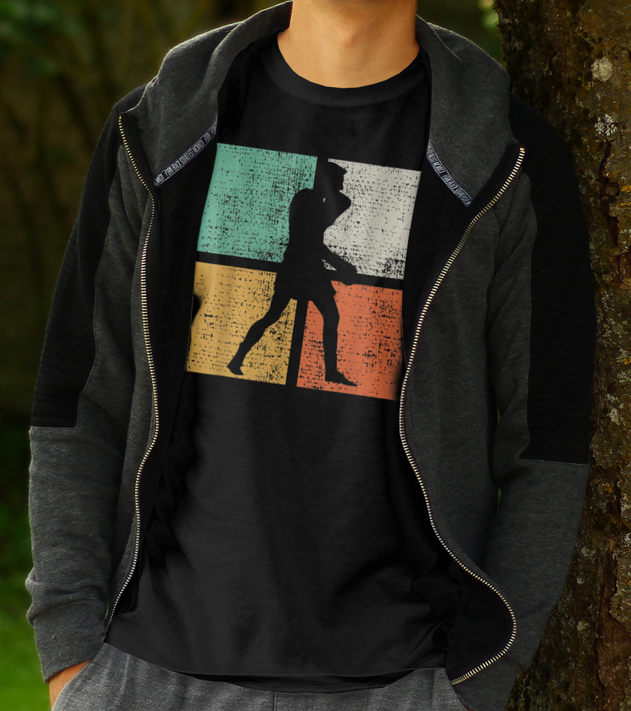 Boxing Boxer Vintage Box Club Silhouette Retro Blocks T-Shirt