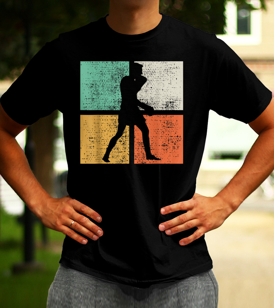 Boxing Boxer Vintage Box Club Silhouette Retro Blocks T-Shirt