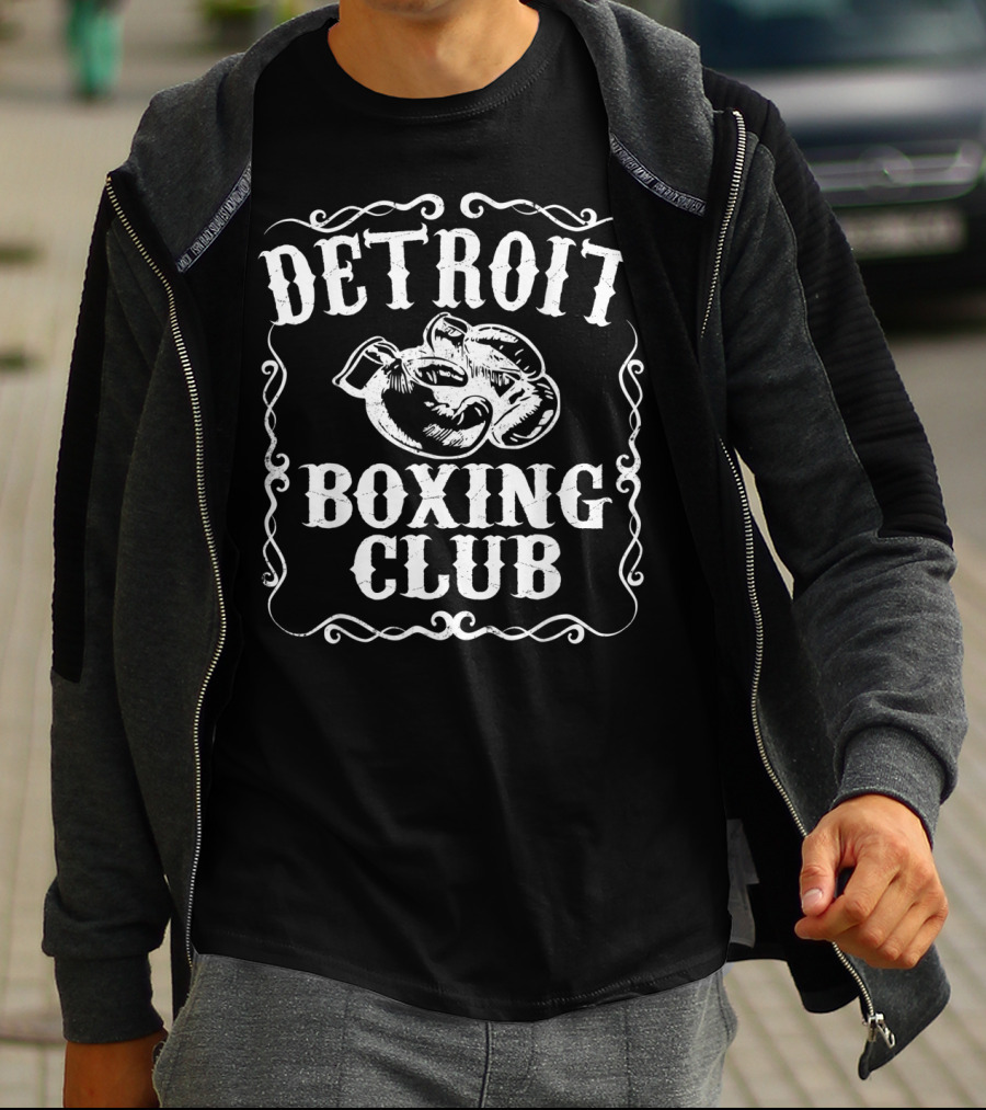Detroit Boxing Club Vintage Boxer Gloves T-Shirt