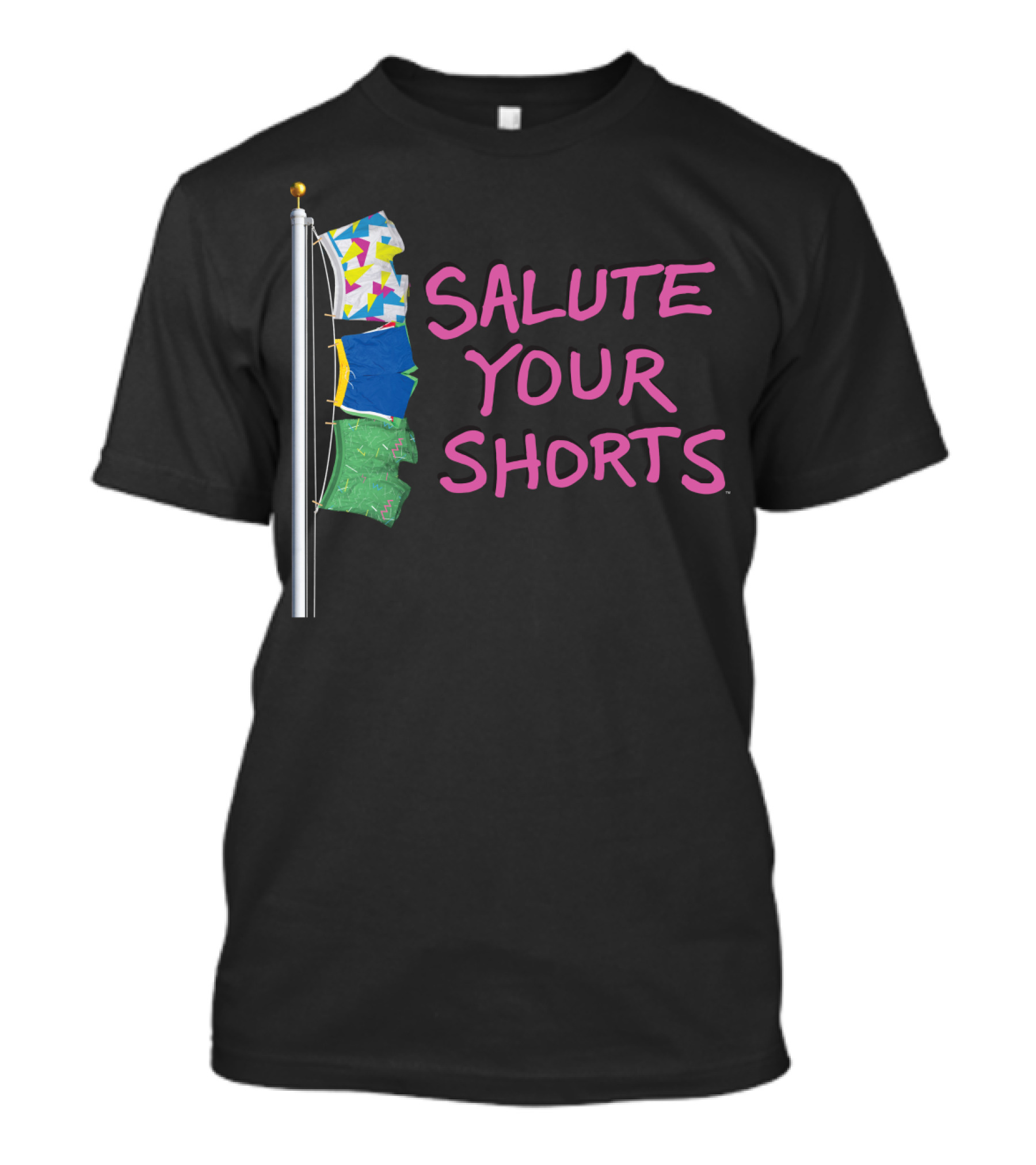 Salute Your Shorts Nickelodeon Flagpole Boxer Shorts Iconic 90s T-Shirt