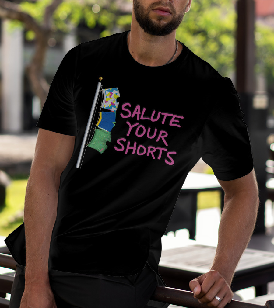 Salute Your Shorts Nickelodeon Flagpole Boxer Shorts Iconic 90s T-Shirt