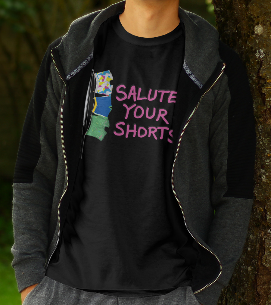 Salute Your Shorts Nickelodeon Flagpole Boxer Shorts Iconic 90s T-Shirt