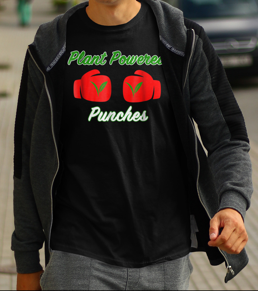 Plant Powered Punches Vegan Boxer Gloves T-Shirt