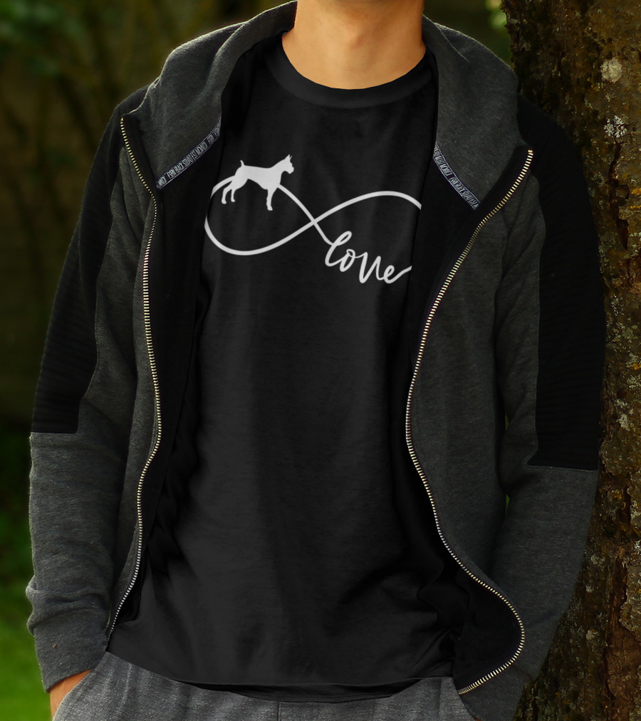 Retro Boxer Infinity Love Proud Mama Perfect Dog T-Shirt