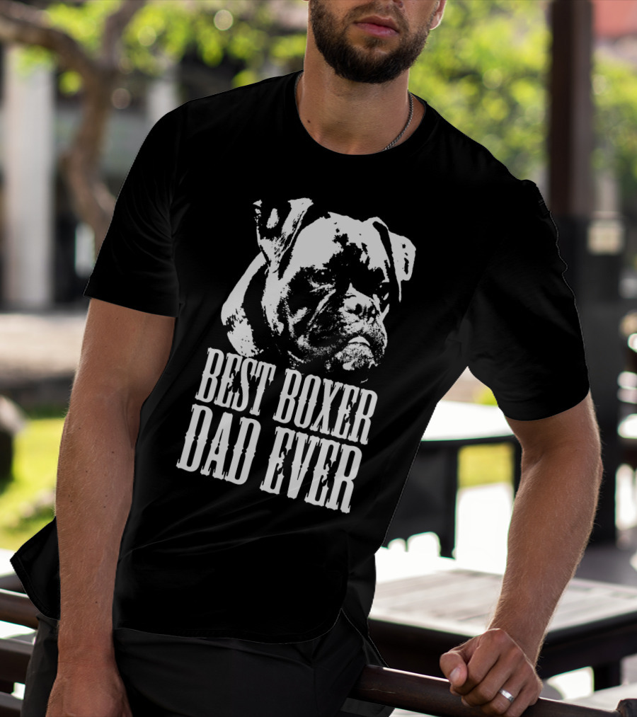 Best Boxer Dad Ever Dog Dad Love Mens T-Shirt