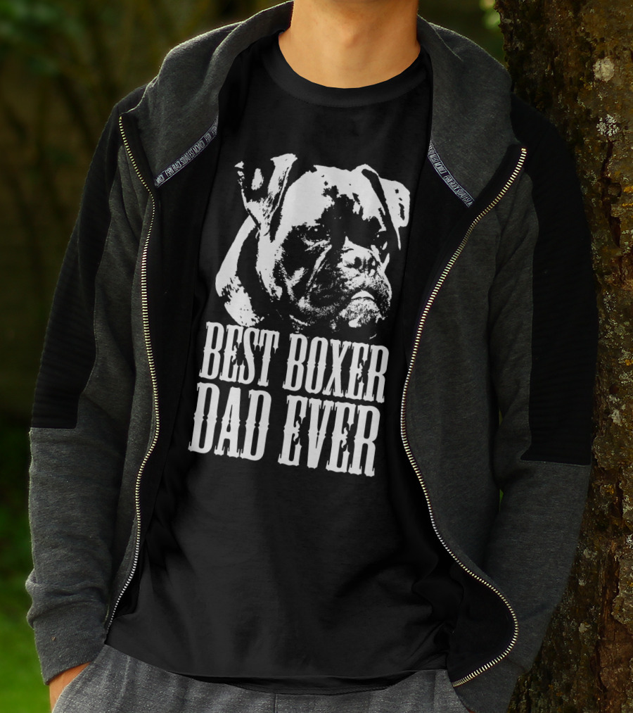 Best Boxer Dad Ever Dog Dad Love Mens T-Shirt