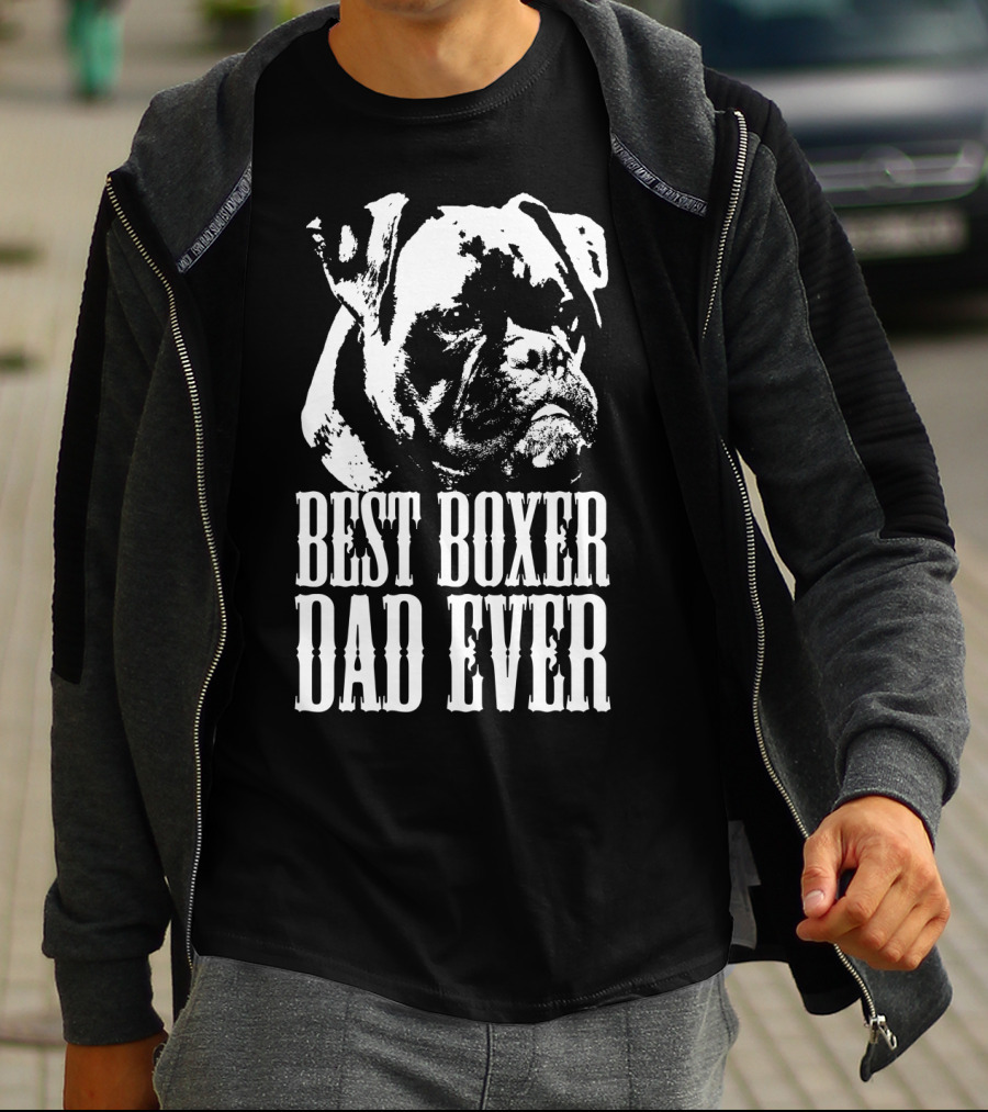 Best Boxer Dad Ever Dog Dad Love Mens T-Shirt