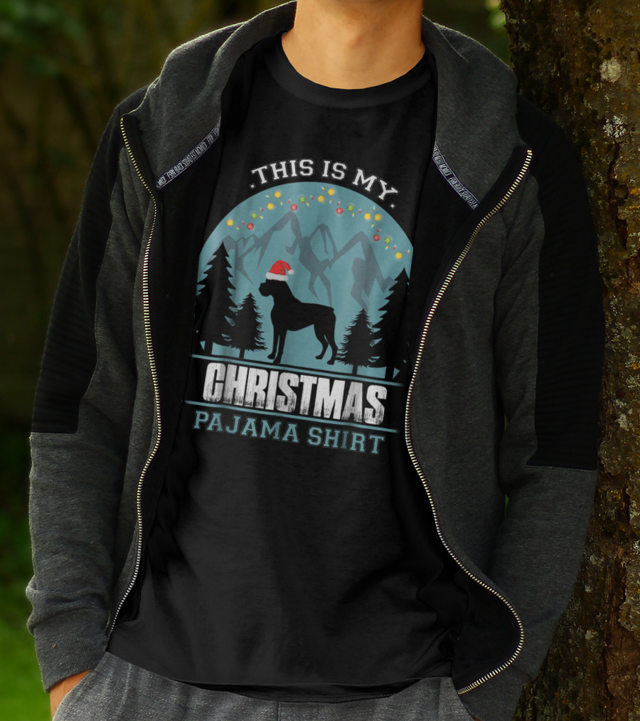THIS IS MY CHRISTMAS PAJAMA SHIRT BOXER DOG T-Shirt