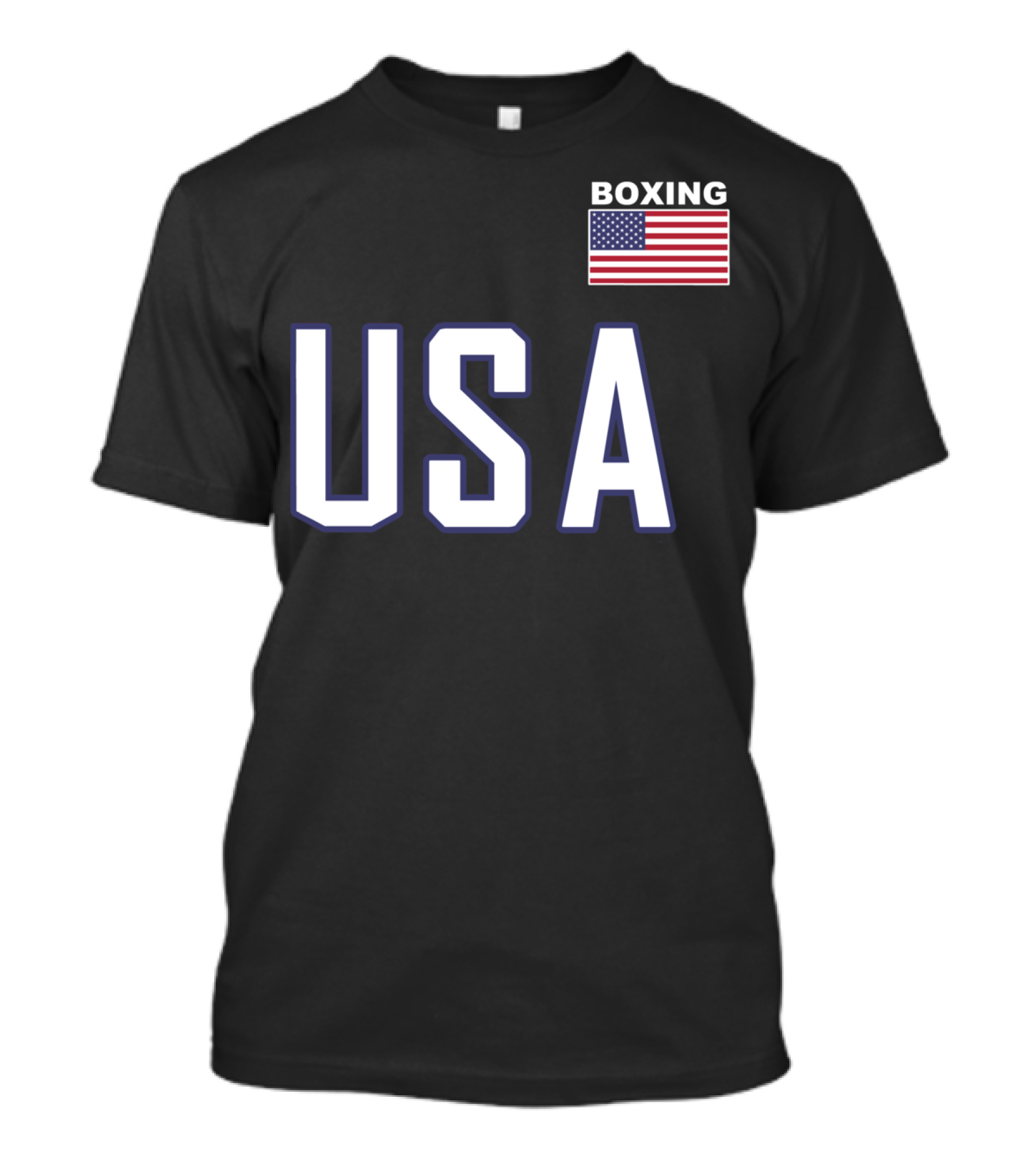 USA Flag Boxing Jacket With Pocket Equipment Theme For Boxer T-Shirt