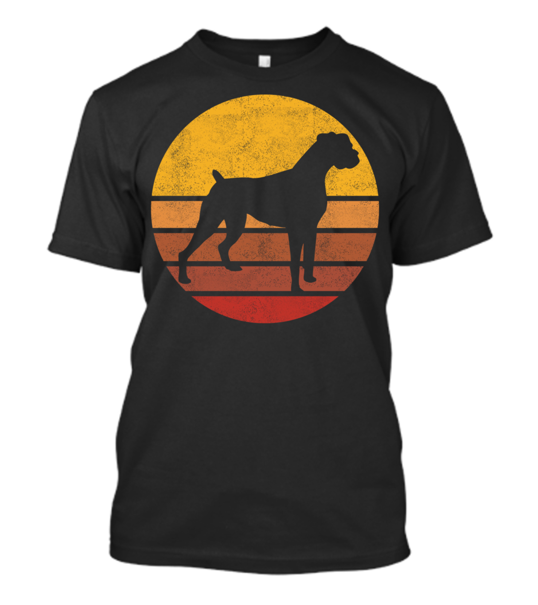 Vintage Sunset Boxer Dog T-Shirt
